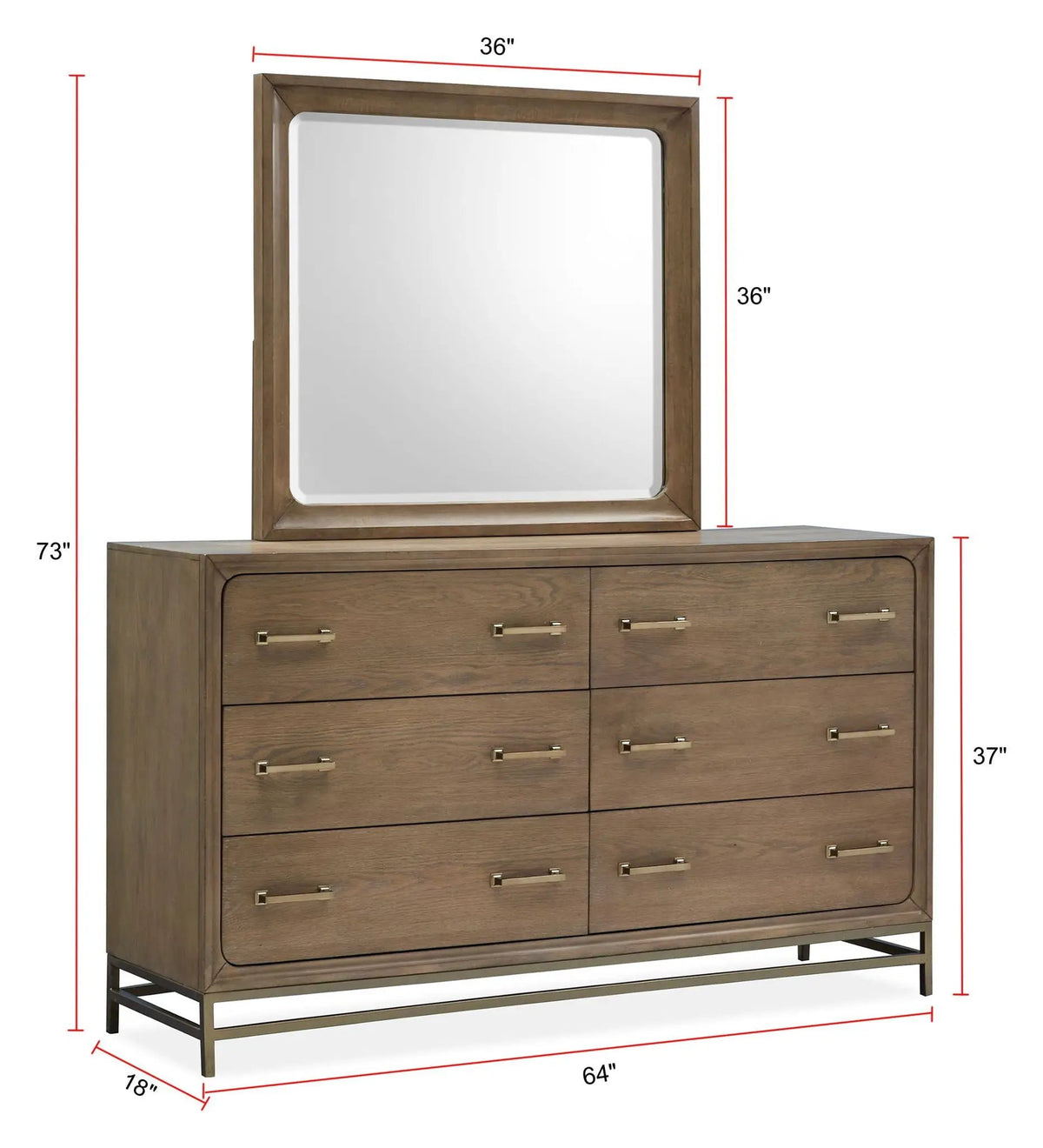 Lindon - Double Drawer Dresser, photo 4 of 13