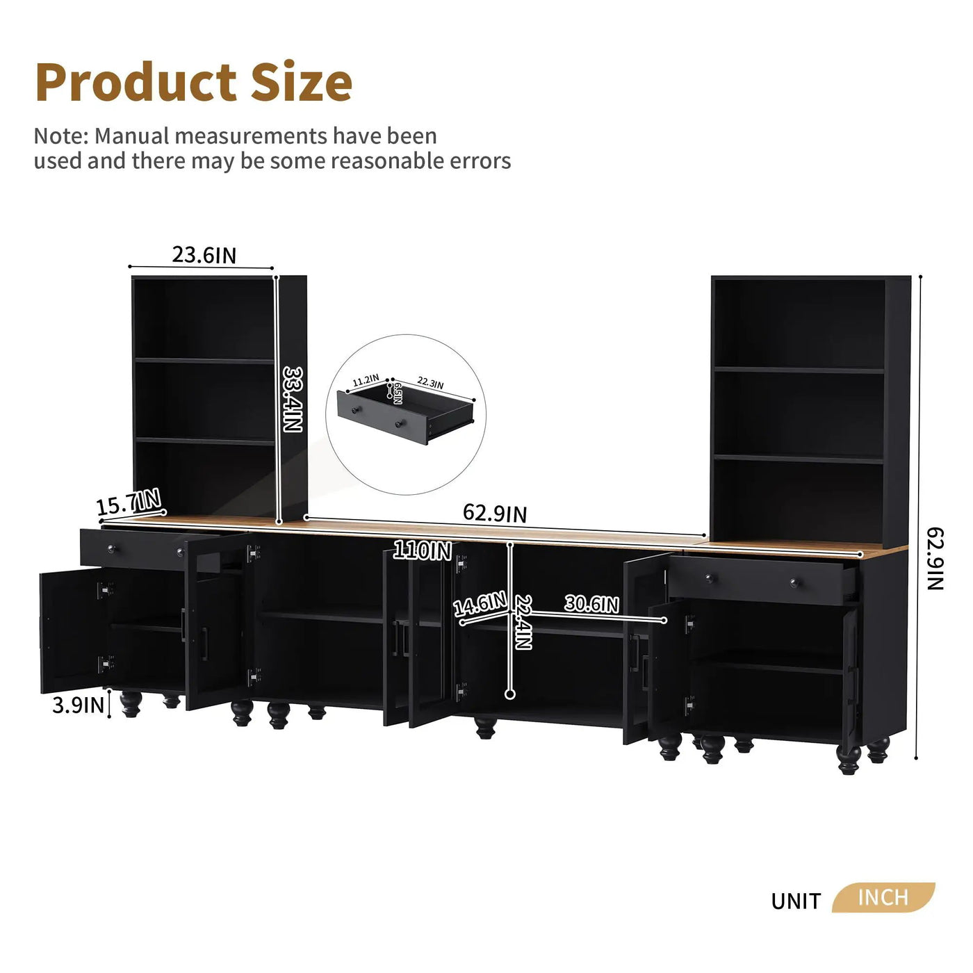 Farmhouse TV Stand With Solid Wood Gourd Shaped Legs For TVs Up To 70" by HouseOfZazla