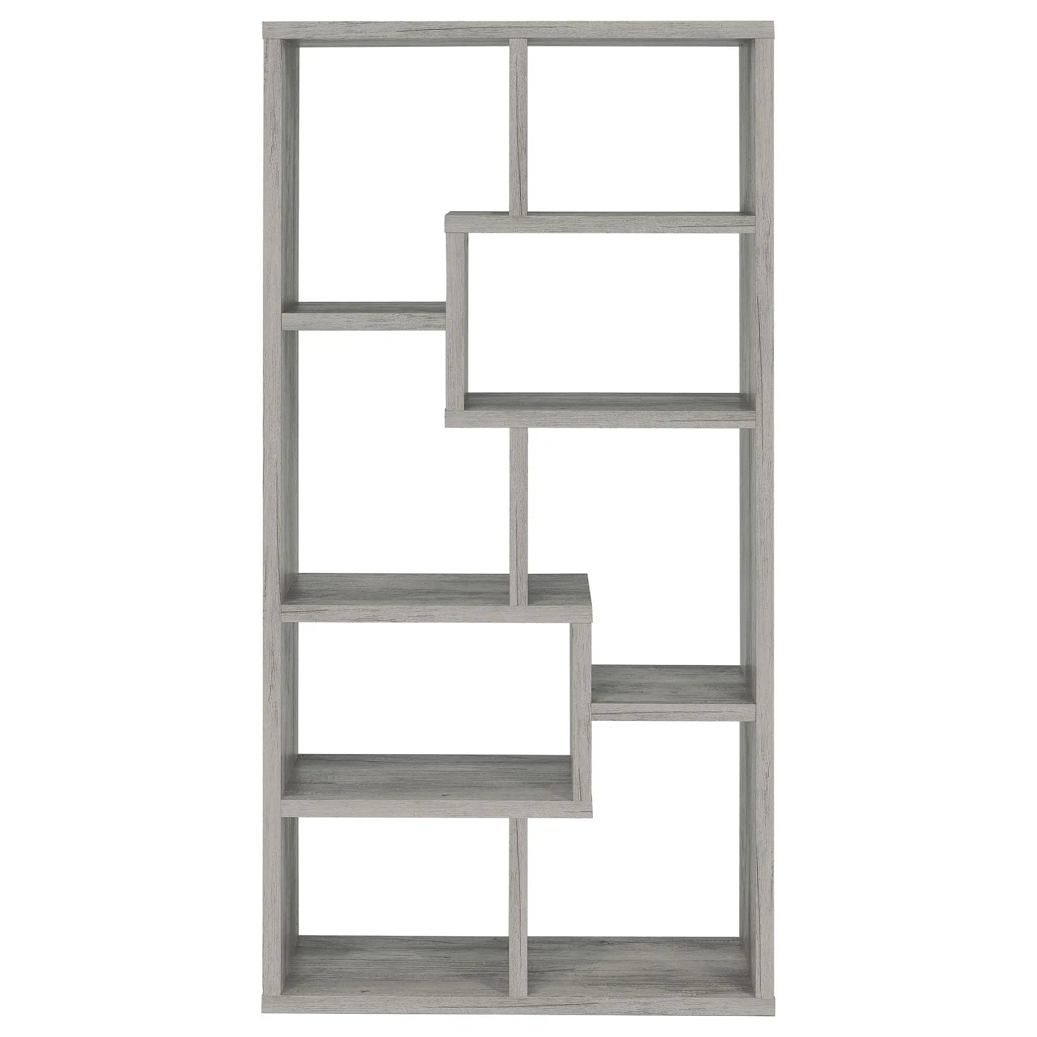 Theo 71-inch 6-shelf Bookshelf Grey Driftwood by Unique Piece Furniture