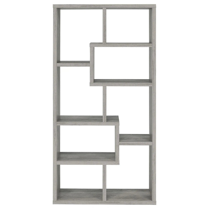 Theo 71-inch 6-shelf Bookshelf Grey Driftwood by Unique Piece Furniture