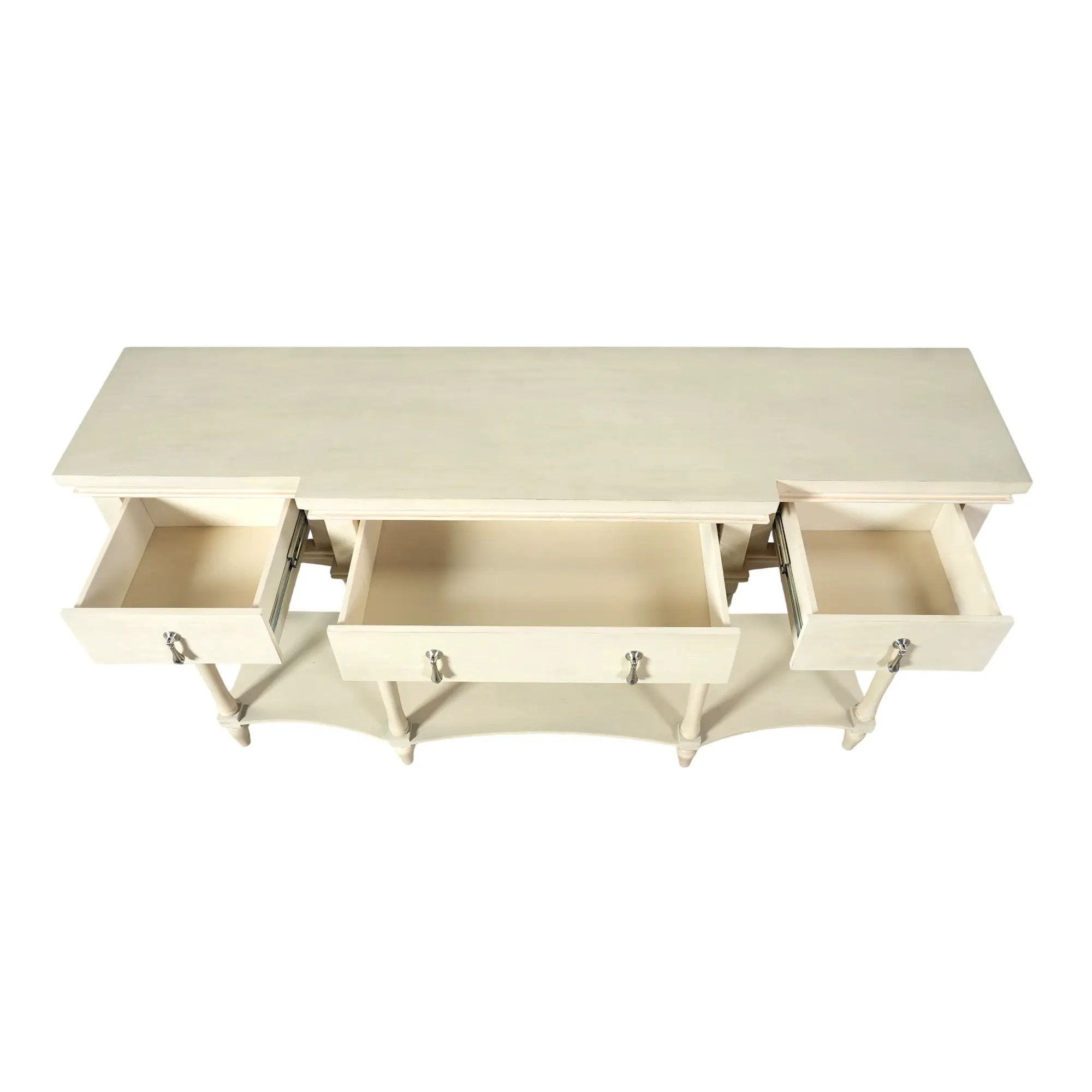 Retro Console Table With 3 Soft Close Drawers by HouseOfZazla