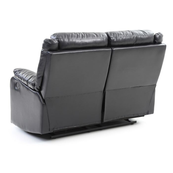 Reclining Loveseat with PU Upholstery - Black or Dark Gray, photo 4 of 11