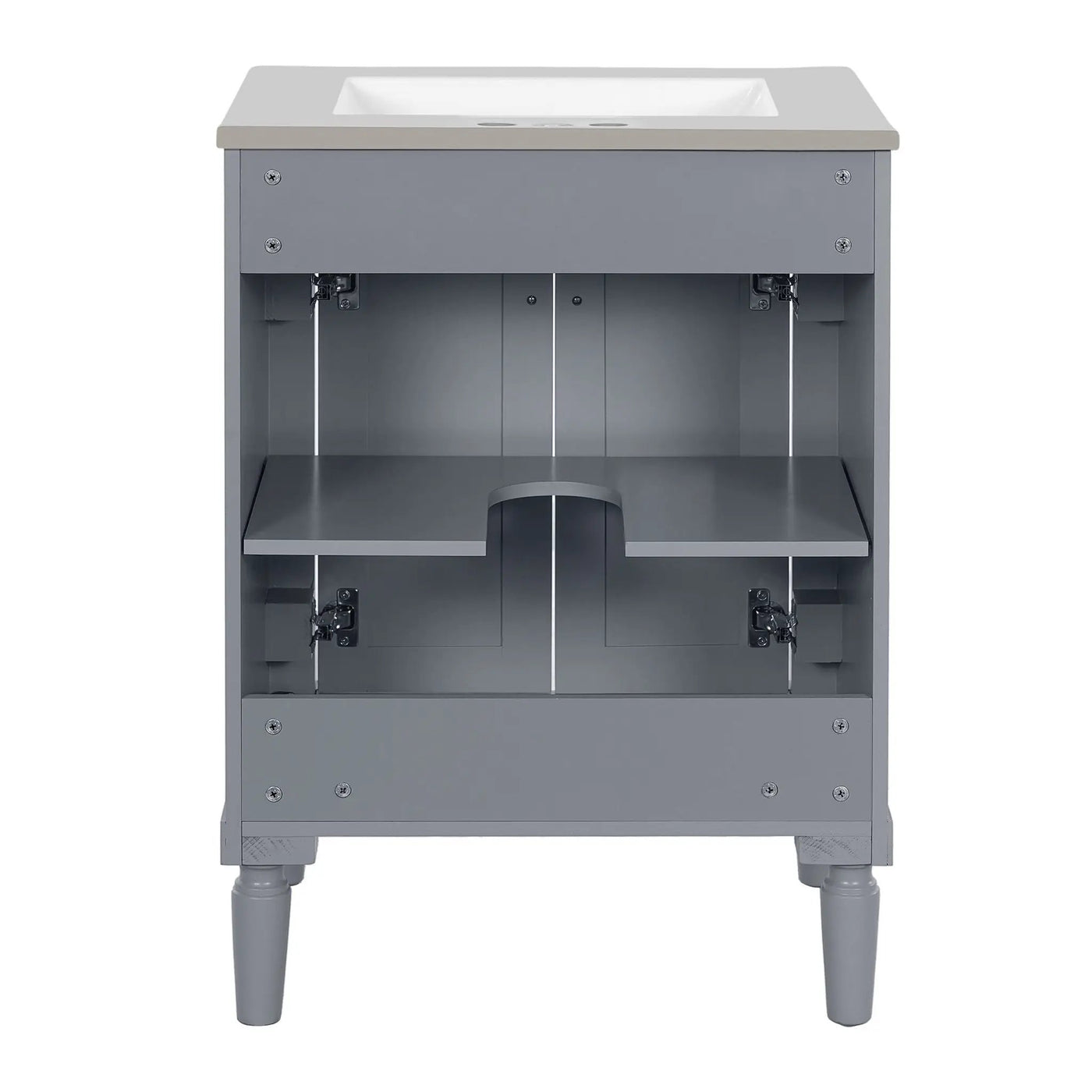 Bathroom Vanity With Top Sink, 2 Tier Storage Cabinet by HouseOfZazla