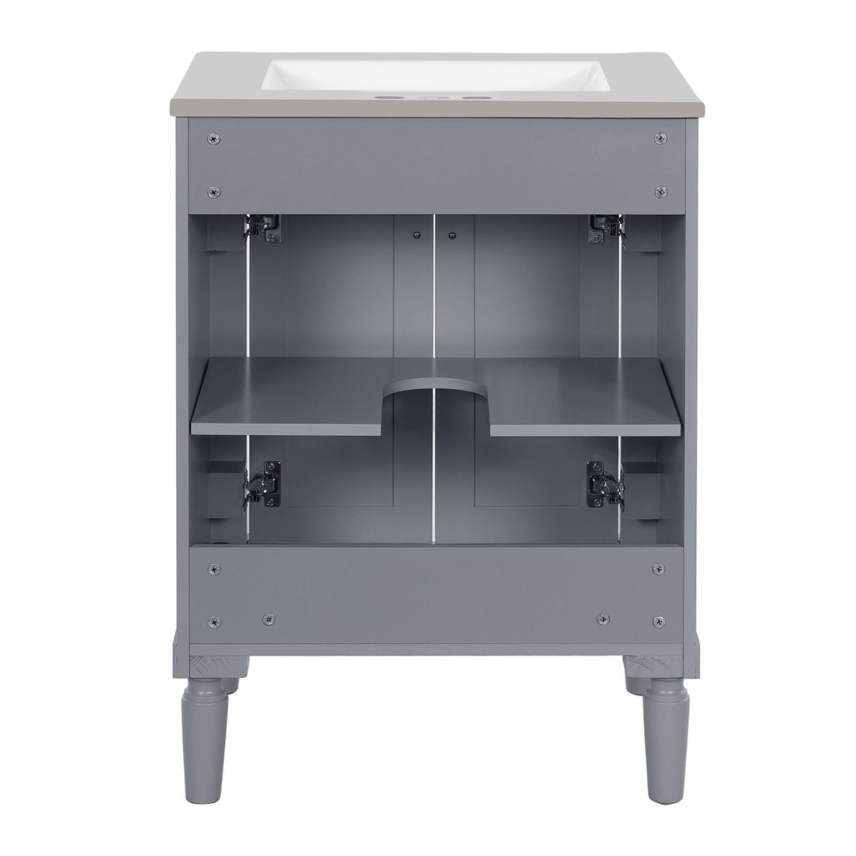 Bathroom Vanity With Top Sink and Two-Tier Storage Cabinet - Multiple Colors, photo 10 of 40