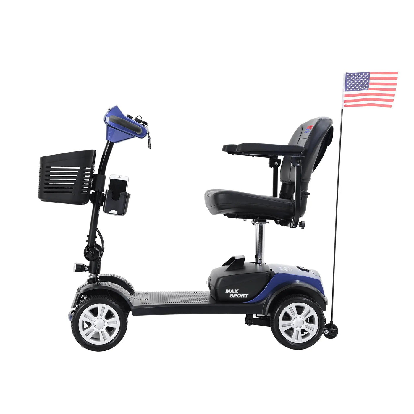 Max Sport - 4 Wheels Outdoor Compact Mobility Scooter With 2 Pieces X 12Ah Lead Acid Battery by HouseOfZazla