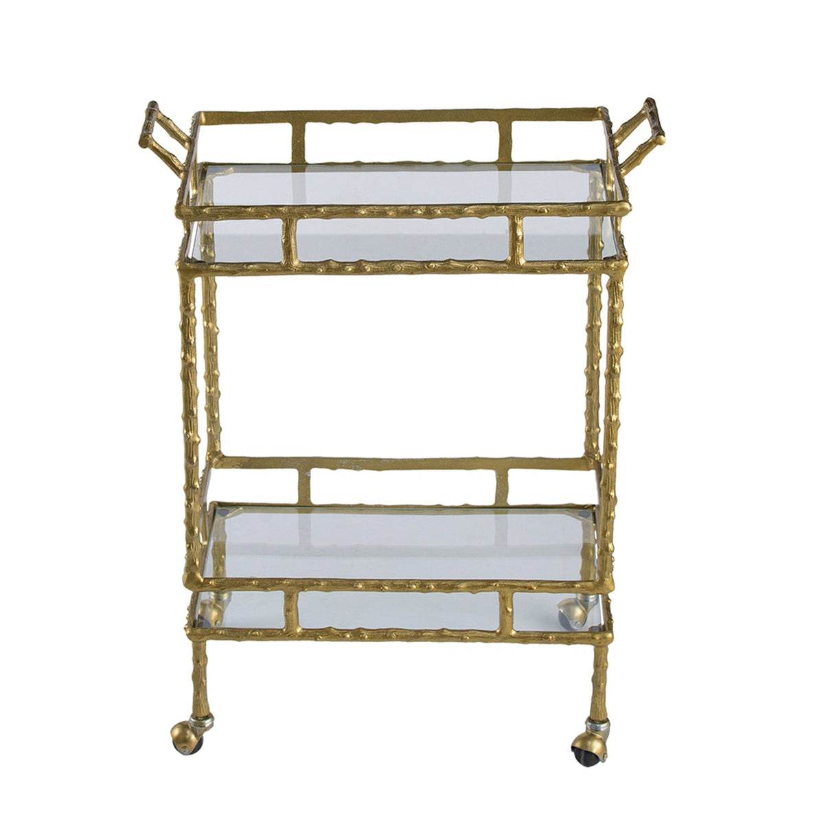 Antique Twig Bar Cart with Two-Tiered Design, photo 3 of 10