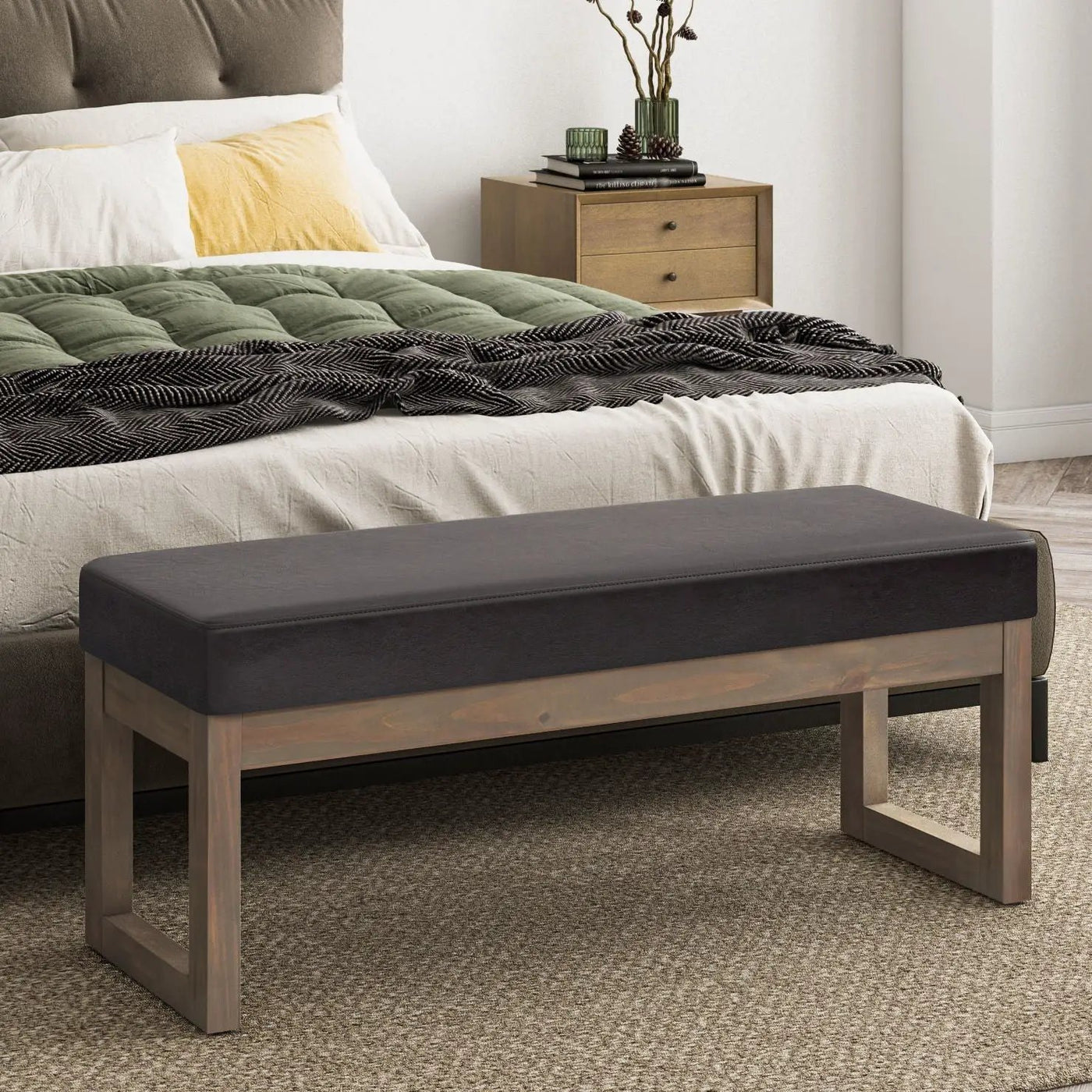 Milltown - Upholstered Ottoman Bench by HouseOfZazla