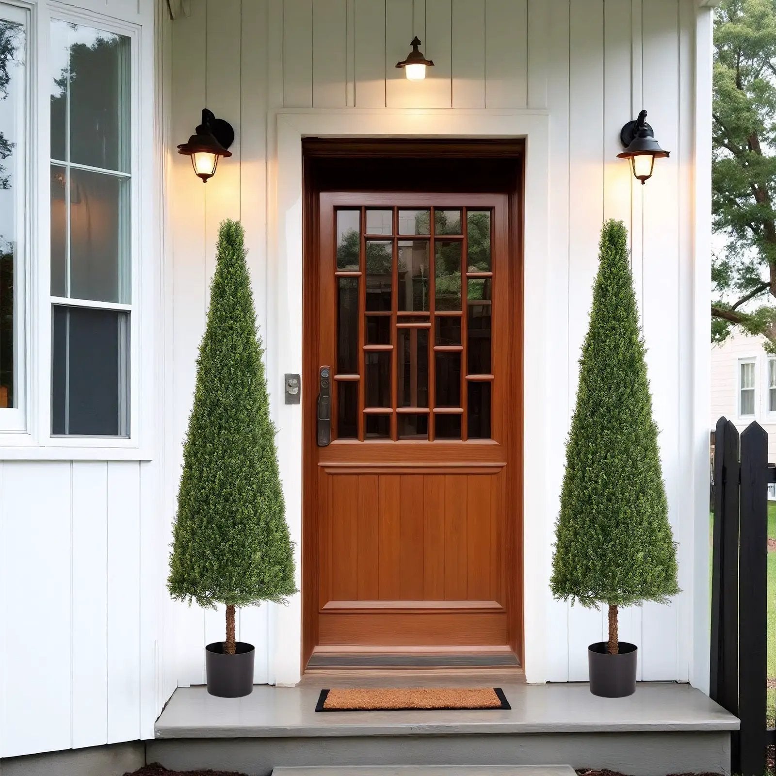 6FT Artificial Conical Topiary Tree UV Resistant Faux Cedar by HouseOfZazla