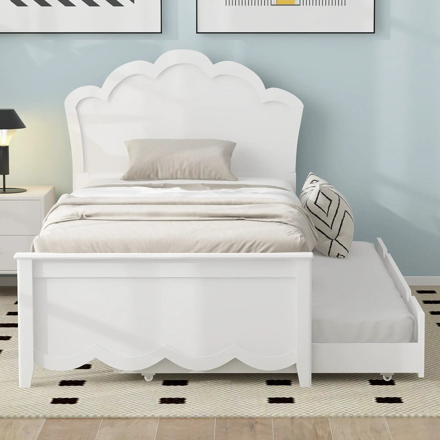 Platform Bed With Headboard And Trundle by HouseOfZazla