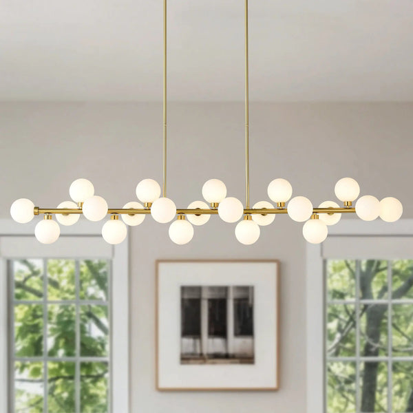 75.6'' Large Pendant Lamp with Opal Glass Shade