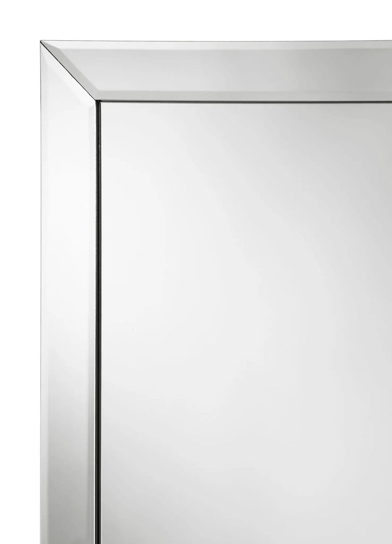 Soline 22 x 61 Inch Framed Standing Floor Mirror Silver by Unique Piece Furniture