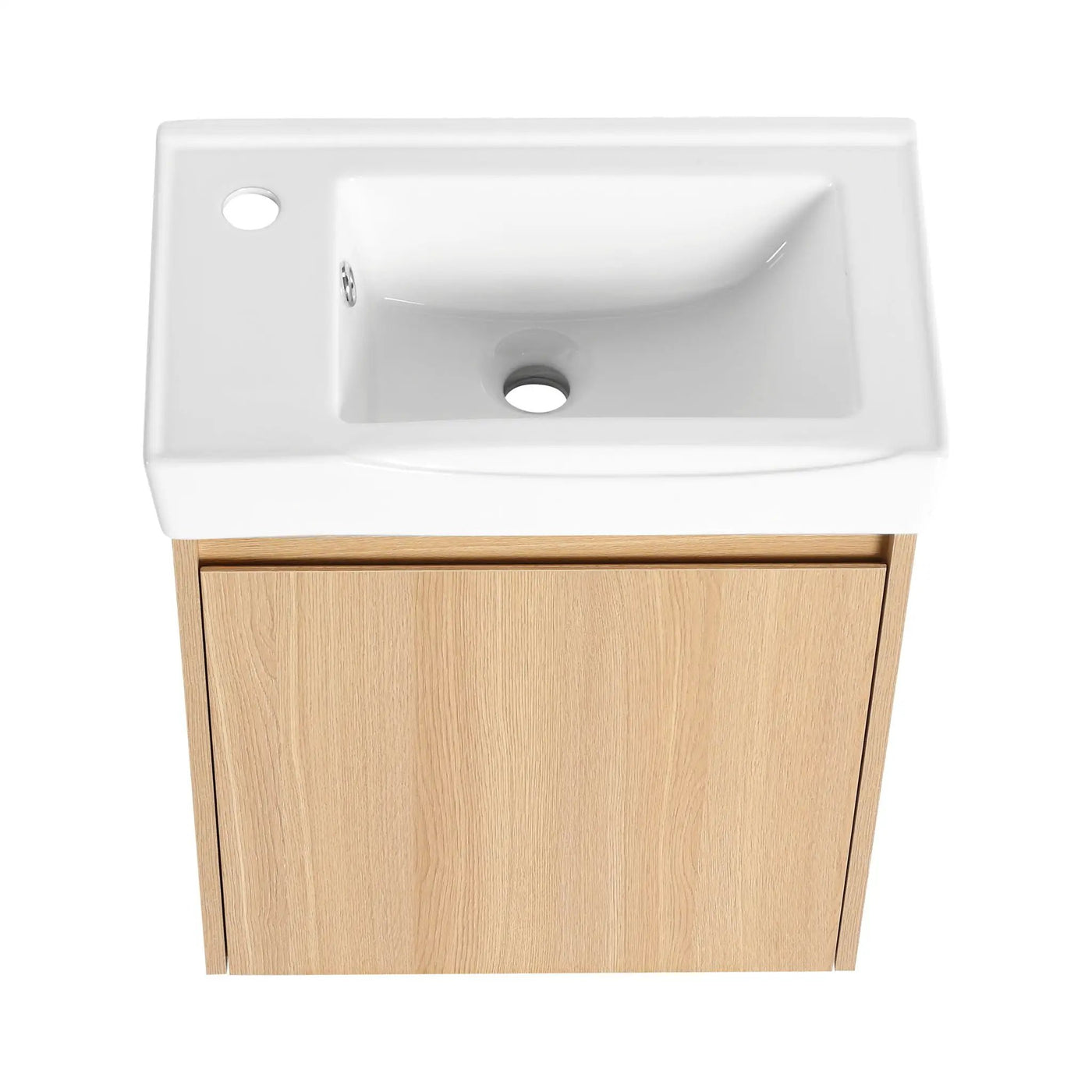 Modern Bathroom Vanity With Ceramic Basin, Wall Mounted Floating Sink Combo, Storage Cabinet by HouseOfZazla