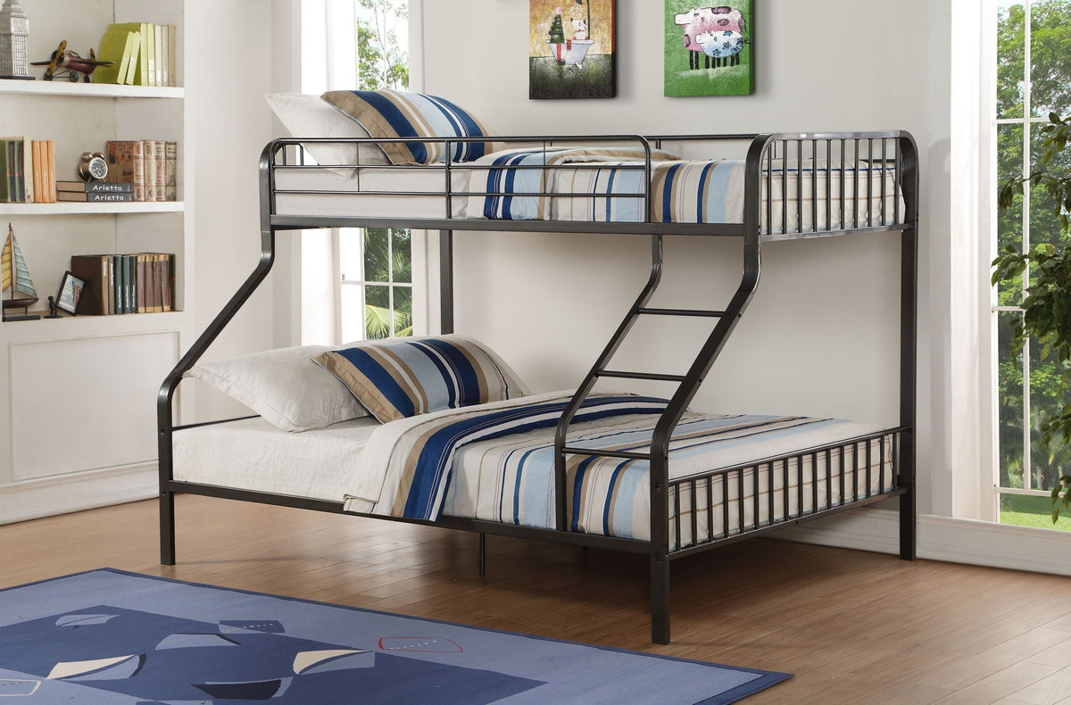 Caius Twin Long Queen Bunk Bed - Gunmetal, photo 2 of 4