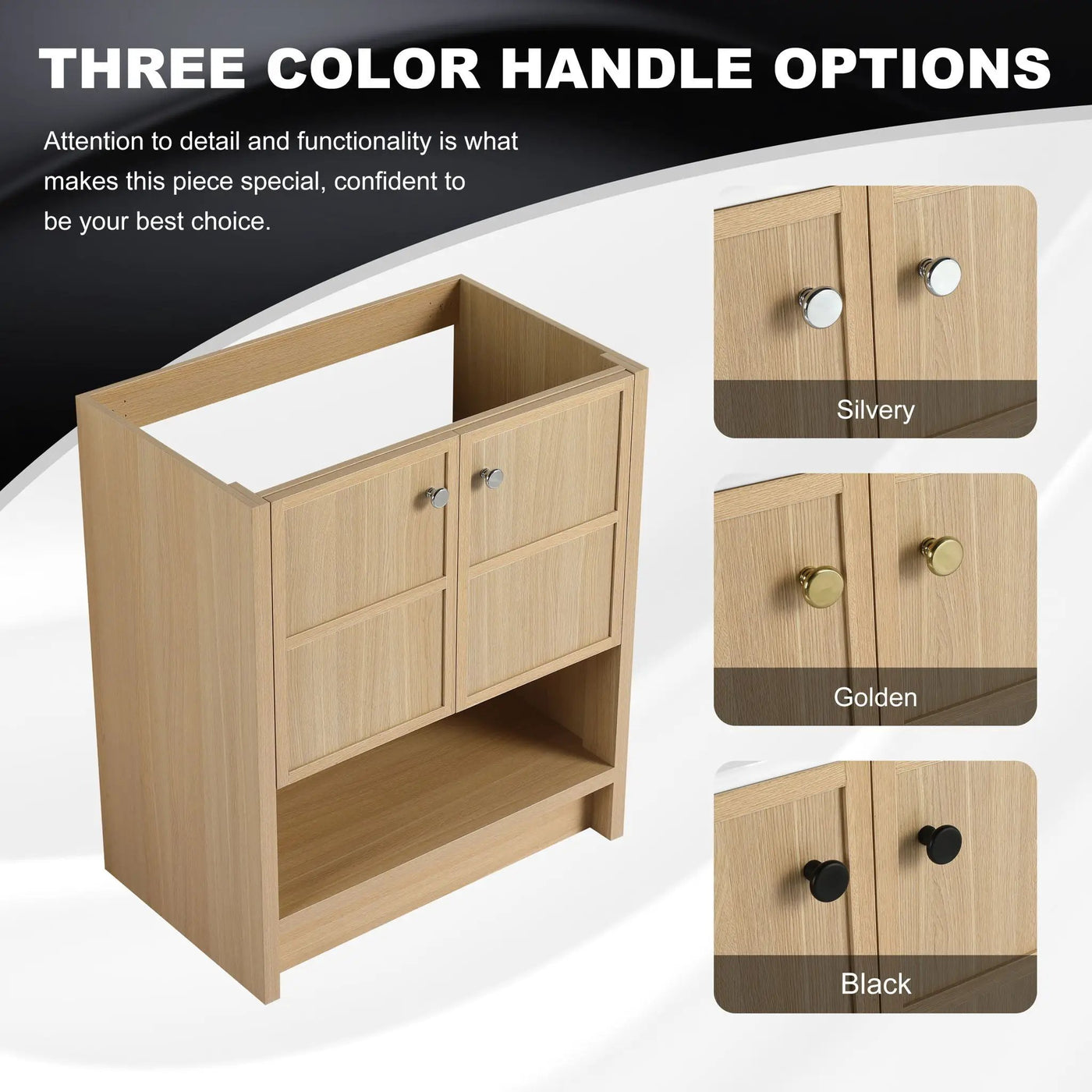 Modern Freestanding Bathroom Vanity With 2 Soft Closing Doors by HouseOfZazla