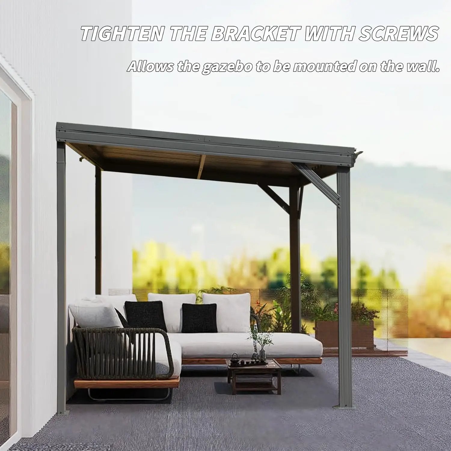 8' x 10' Lean To Gazebo with Upgraded Drainage System by HouseOfZazla