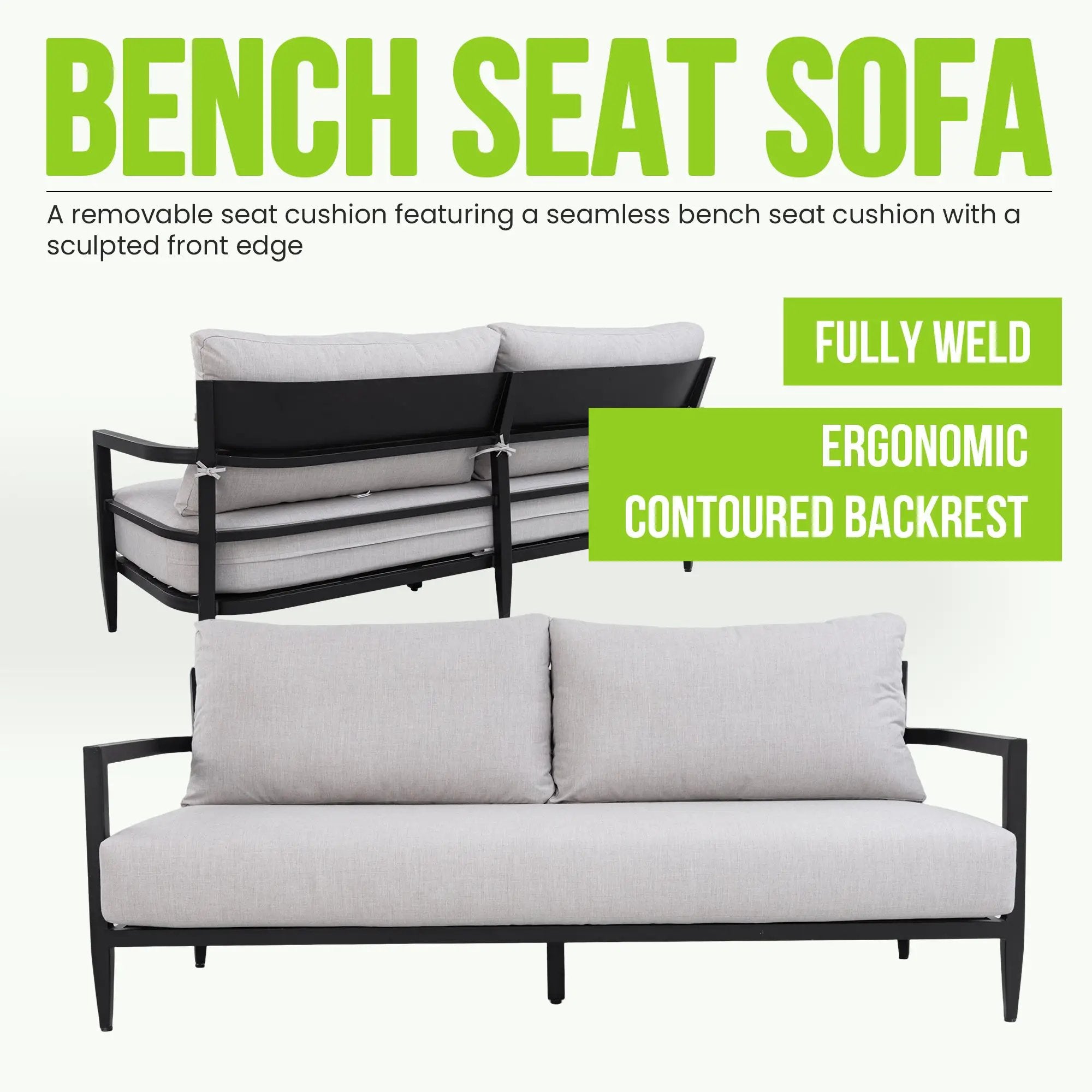 6PC Outdoor Conversation Set with Swivel Club Chairs by HouseOfZazla