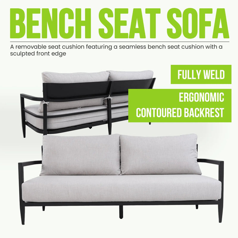 6PC Outdoor Conversation Set with Swivel Club Chairs by HouseOfZazla