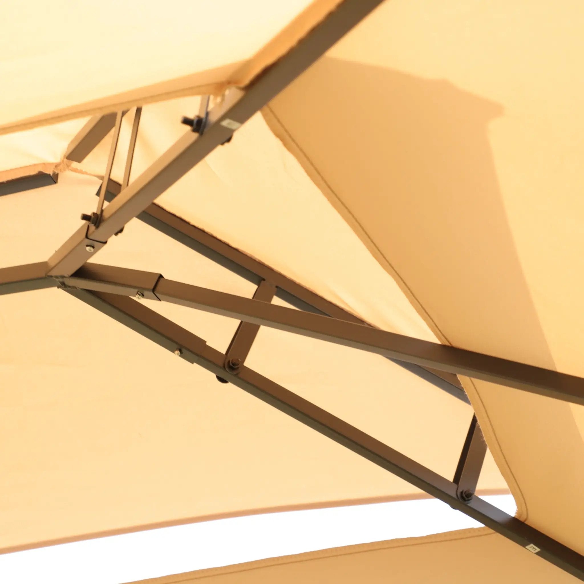 Khaki Outdoor Patio Gazebo Canopy Tent with Ventilated Double Roof by HouseOfZazla