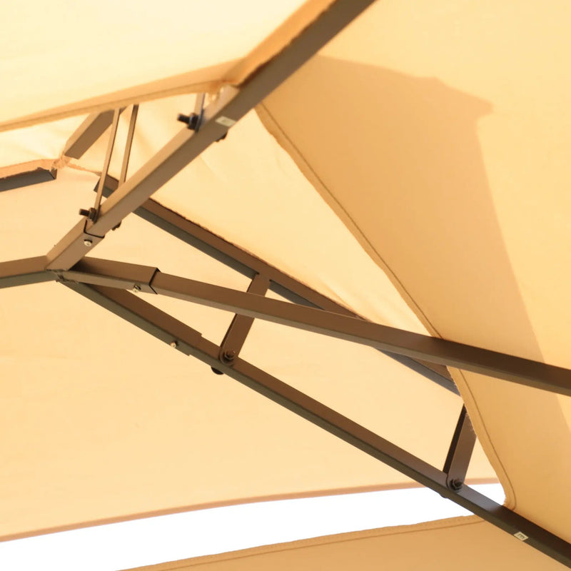 Khaki Outdoor Patio Gazebo Canopy Tent with Ventilated Double Roof by HouseOfZazla