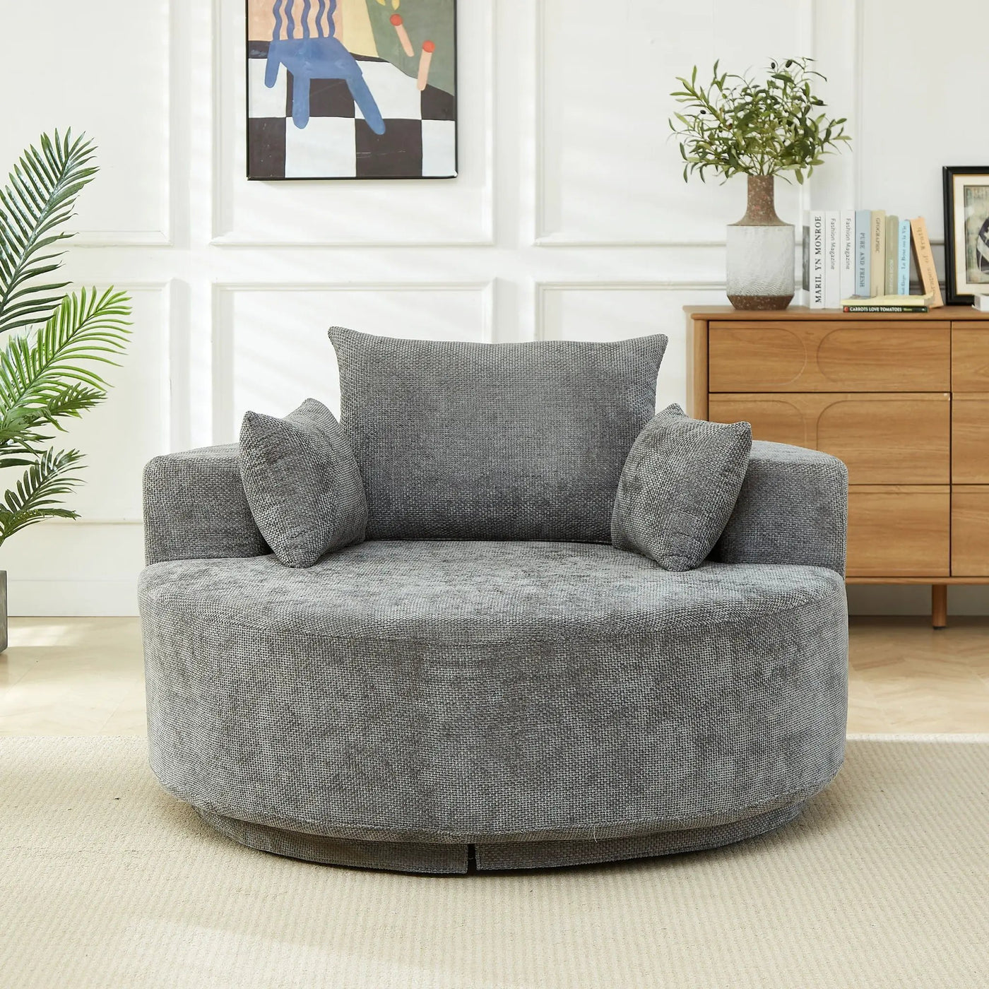 Single 360 Degree Swivel Chair For Living Room by HouseOfZazla