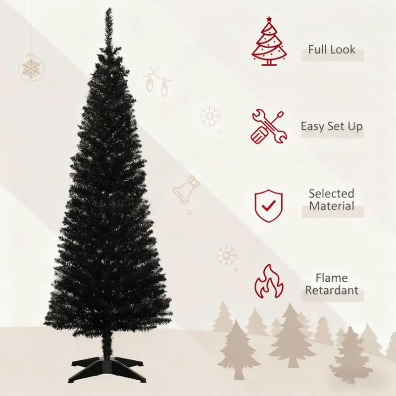 Slim Xmas Tree with Plastic Stand by HouseOfZazla
