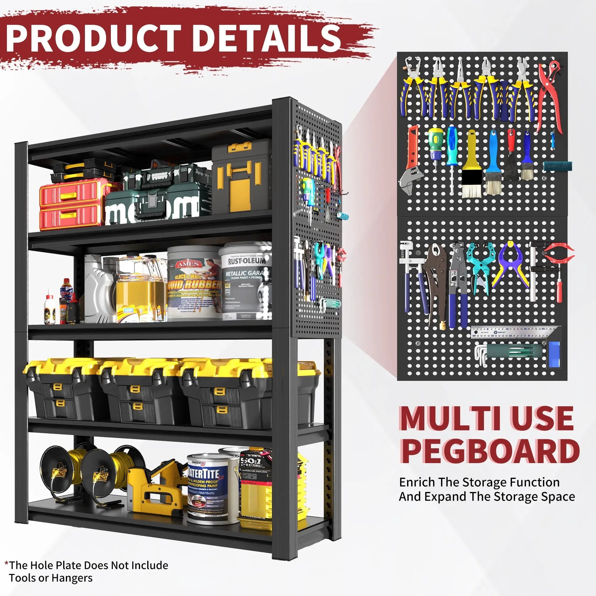 78"H 5-Tier Adjustable Heavy-Duty Storage Shelving Unit by HouseOfZazla
