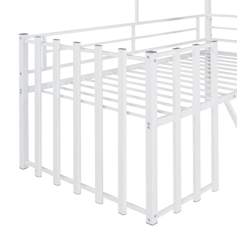 Loft Bed With Roof, Window, Guardrail, Ladder by HouseOfZazla