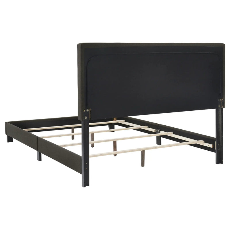 Mapes Upholstered Queen Panel Bed Charcoal by Unique Piece Furniture