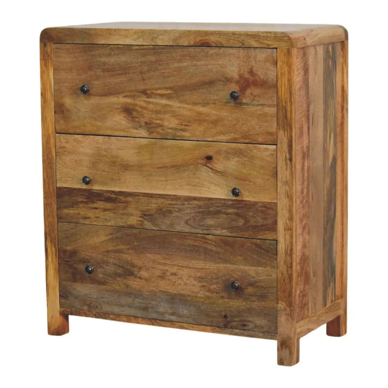 Solid Wood Oakish Three Drawer Chest by HouseOfZazla