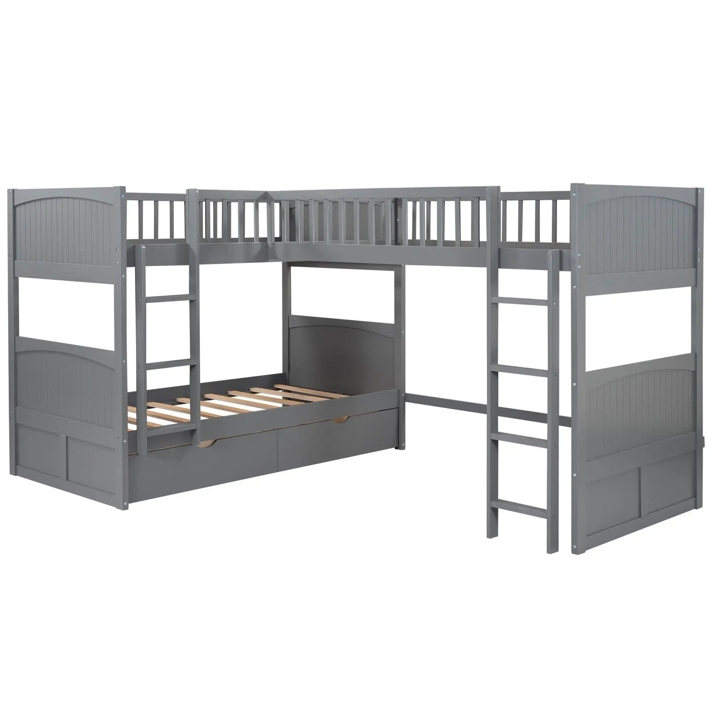 Bunk Bed With Loft And 2 Drawers by HouseOfZazla