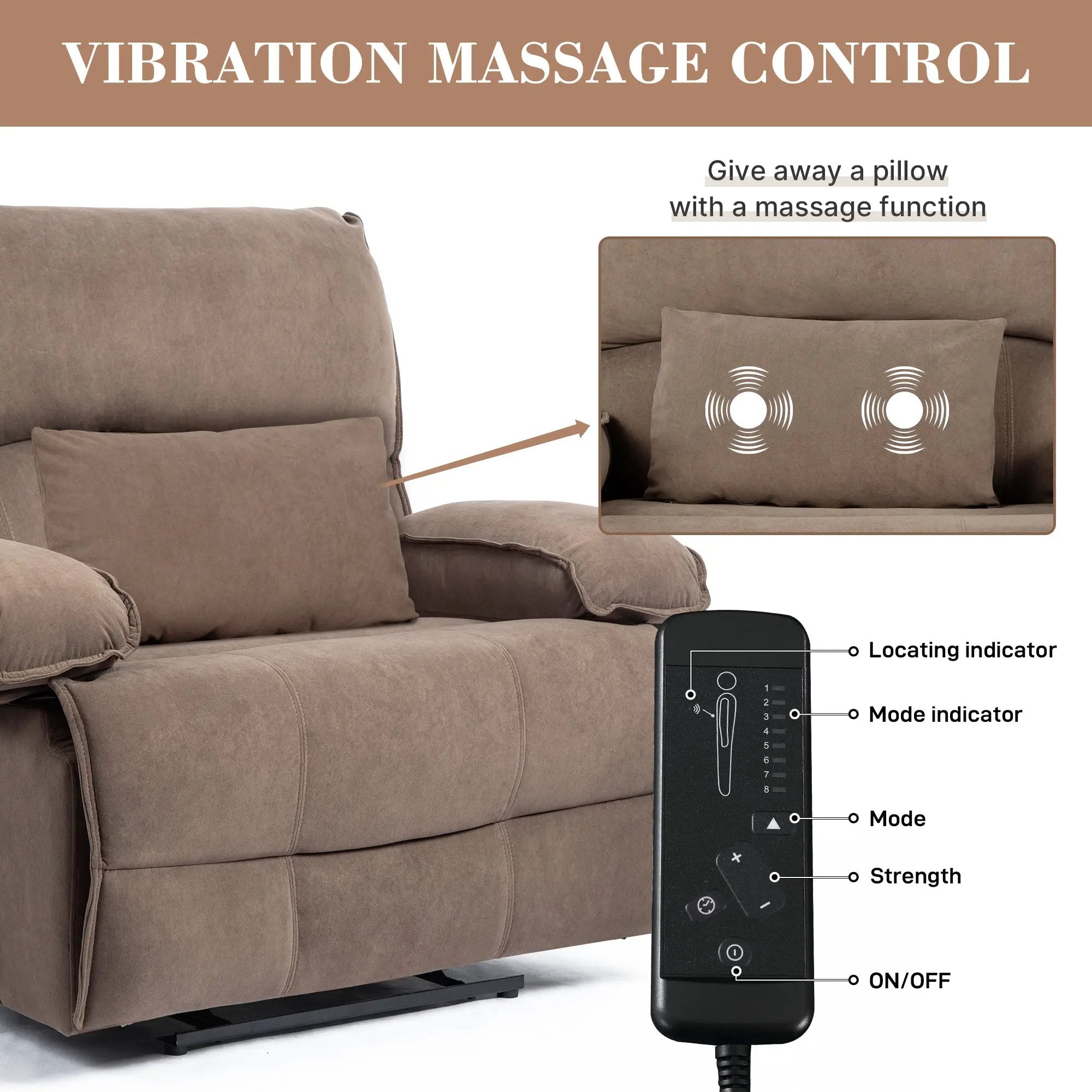 Oversized Manual Recliner Chair Sofa for Living Room by HouseOfZazla