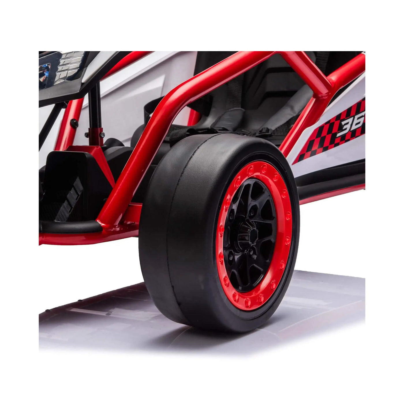 24V 400W Kids Electric Drift Go-Kart With Roll Cage, Bluetooth And Safety Harness (SAK82435) by SAKSBY WHOLESALE