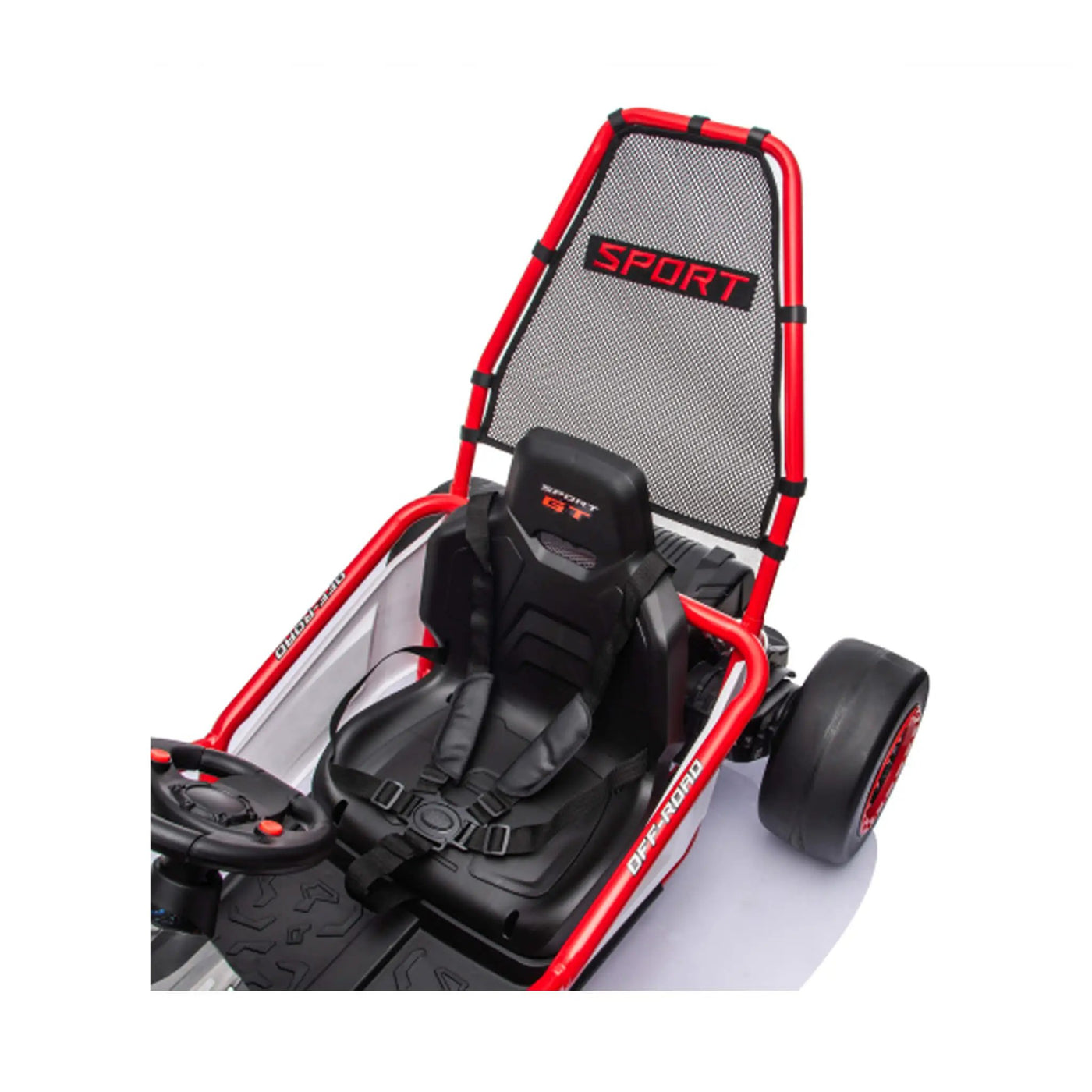 24V 400W Kids Electric Drift Go-Kart With Roll Cage, Bluetooth And Safety Harness (SAK82435) by SAKSBY WHOLESALE