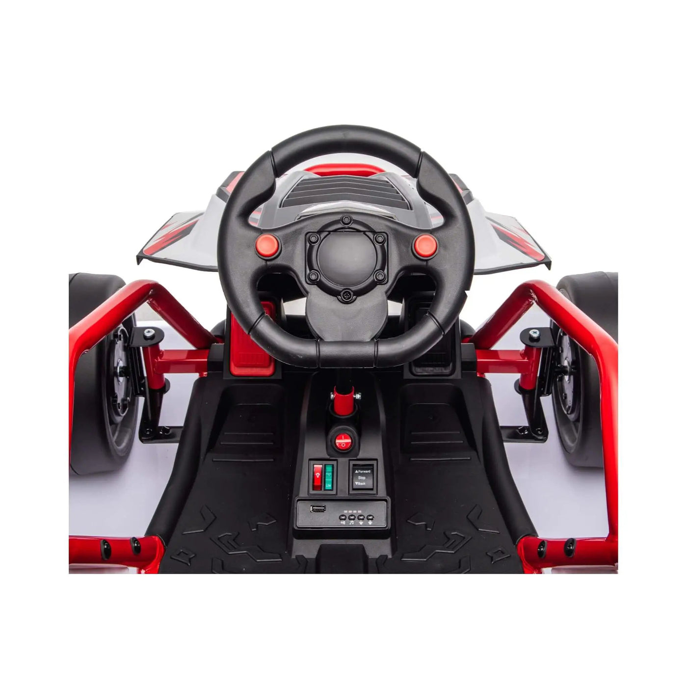 24V 400W Kids Electric Drift Go-Kart With Roll Cage, Bluetooth And Safety Harness (SAK82435) by SAKSBY WHOLESALE