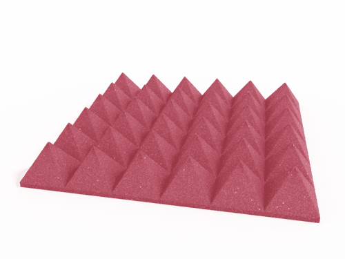 4 Inch Acoustic Foam Pyramid Style Panels - 13 Color Options by SoundAssured