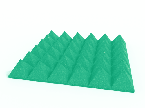 4 Inch Acoustic Foam Pyramid Style Panels - 13 Color Options by SoundAssured