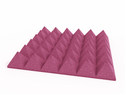 4 Inch Acoustic Foam Pyramid Style Panels - 13 Color Options by SoundAssured