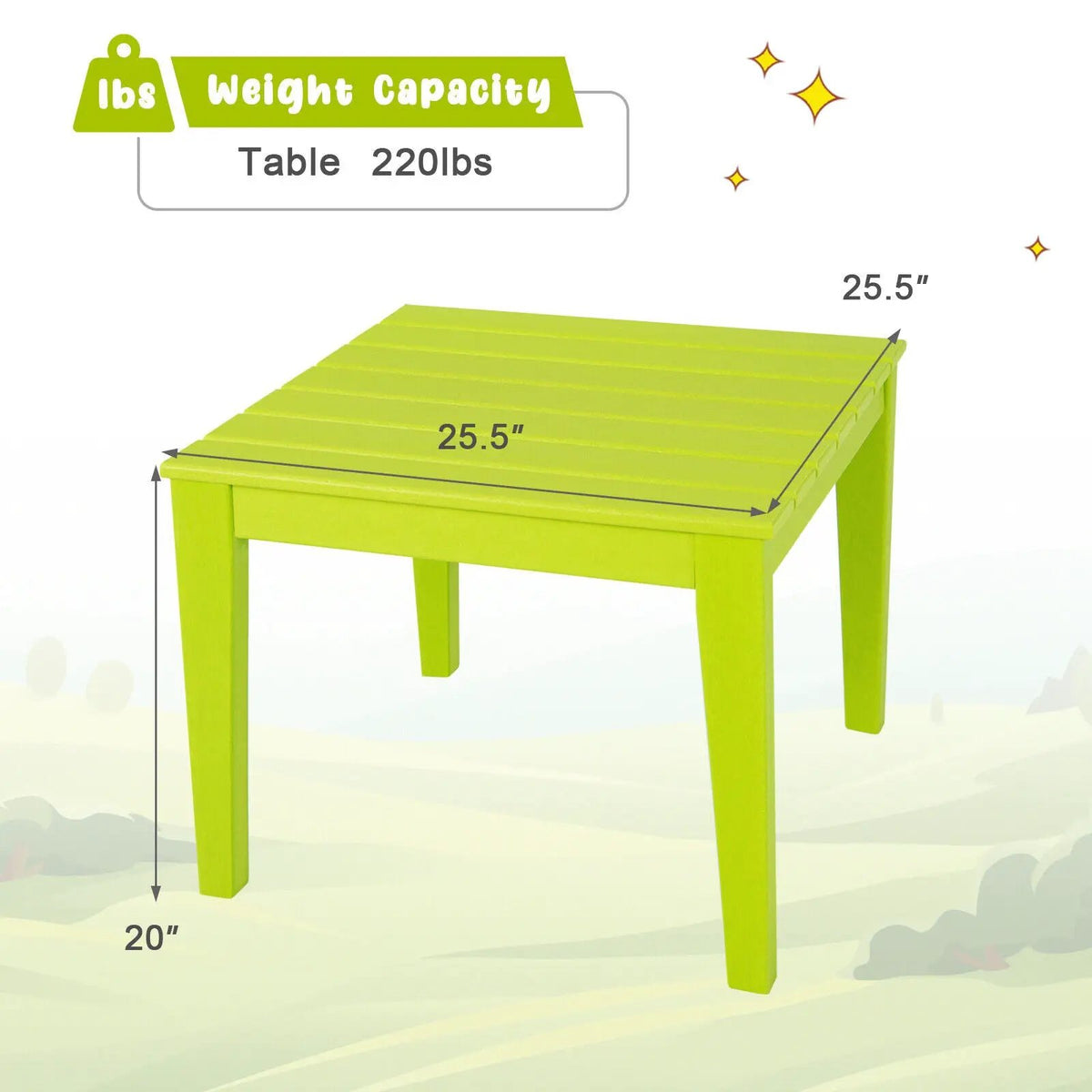 25.5 Inch Square Kids Activity Play Table by DirectDeals