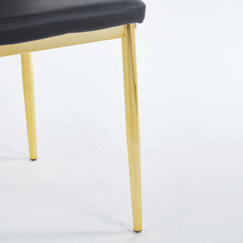 Dining Chair (Set of 4) - Golden Black by HouseOfZazla