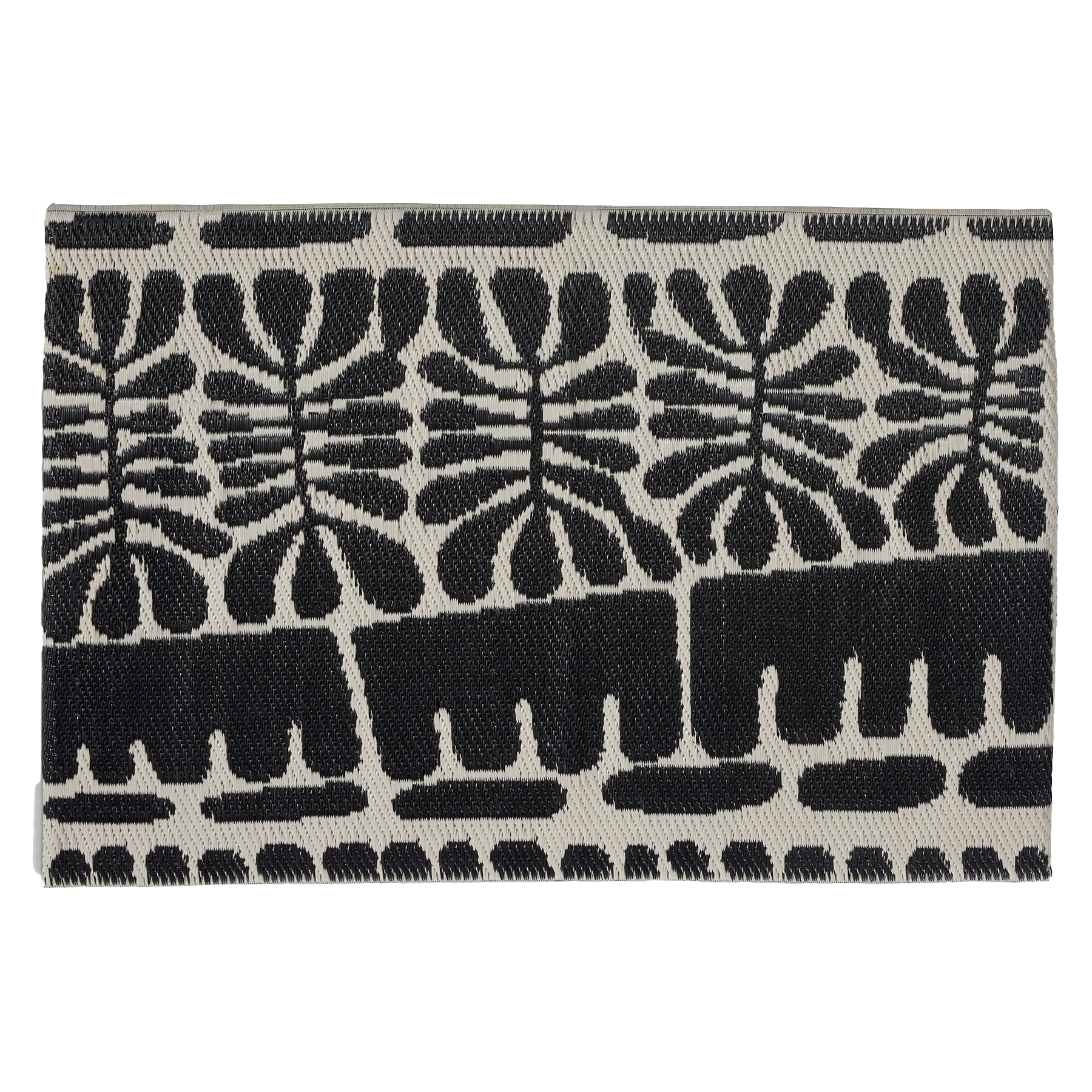 Serowe Black Outdoor Doormat – 24" x 36" Non-Slip, Recycled Plastic by Fab Habitat