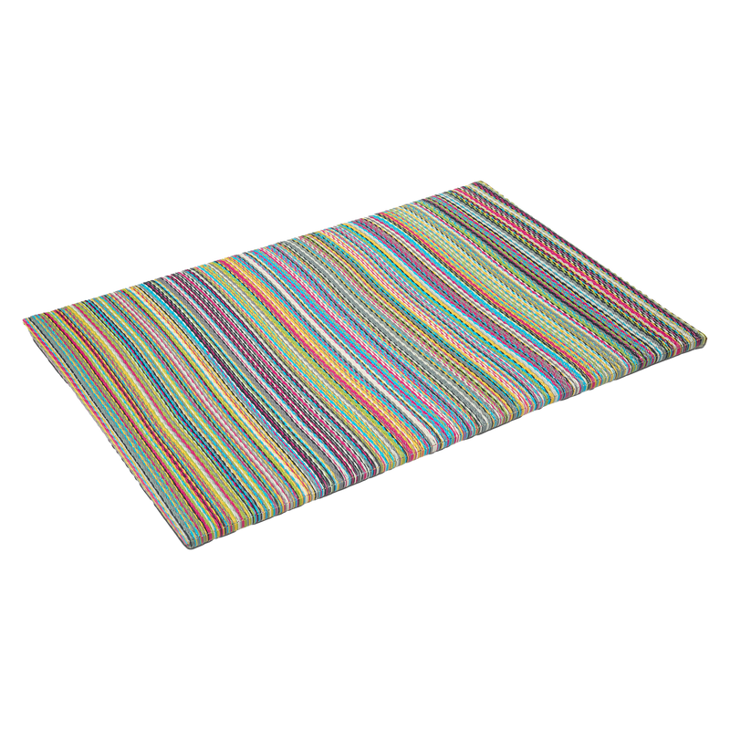 Cancun Candy Outdoor Doormat – 24" x 36" Non-Slip, Recycled Plastic by Fab Habitat