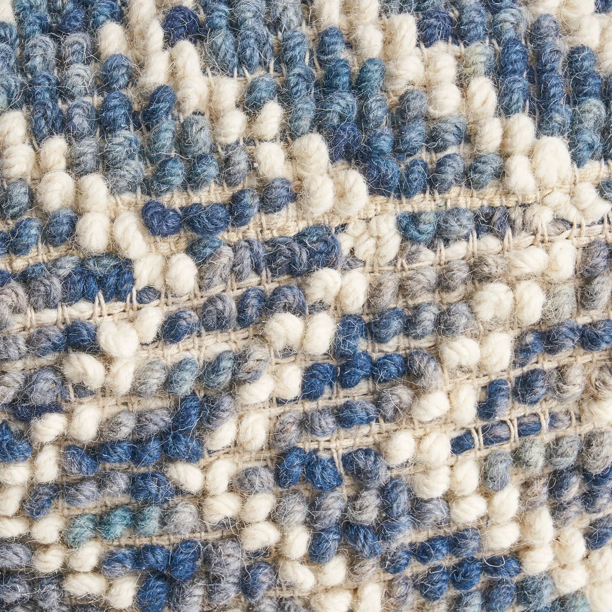 Alina - Wool And Cotton Pouf - Natural by Unique Piece Furniture