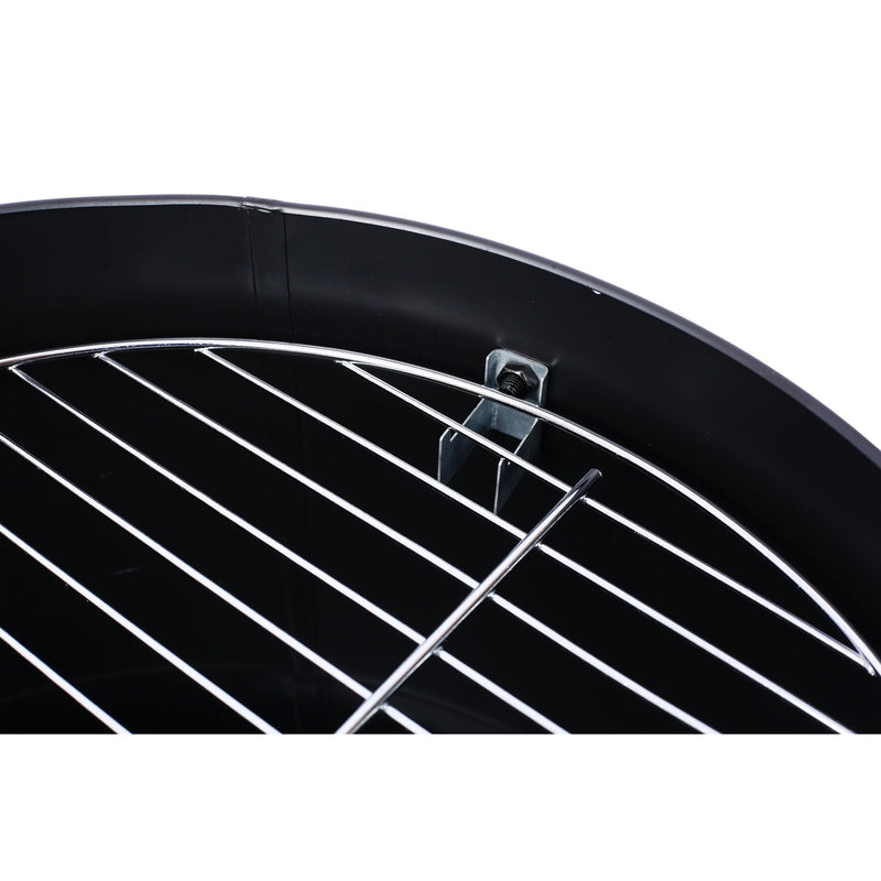 Portable Charcoal Smoker Grill For Outdoor Cooking - Black by HouseOfZazla