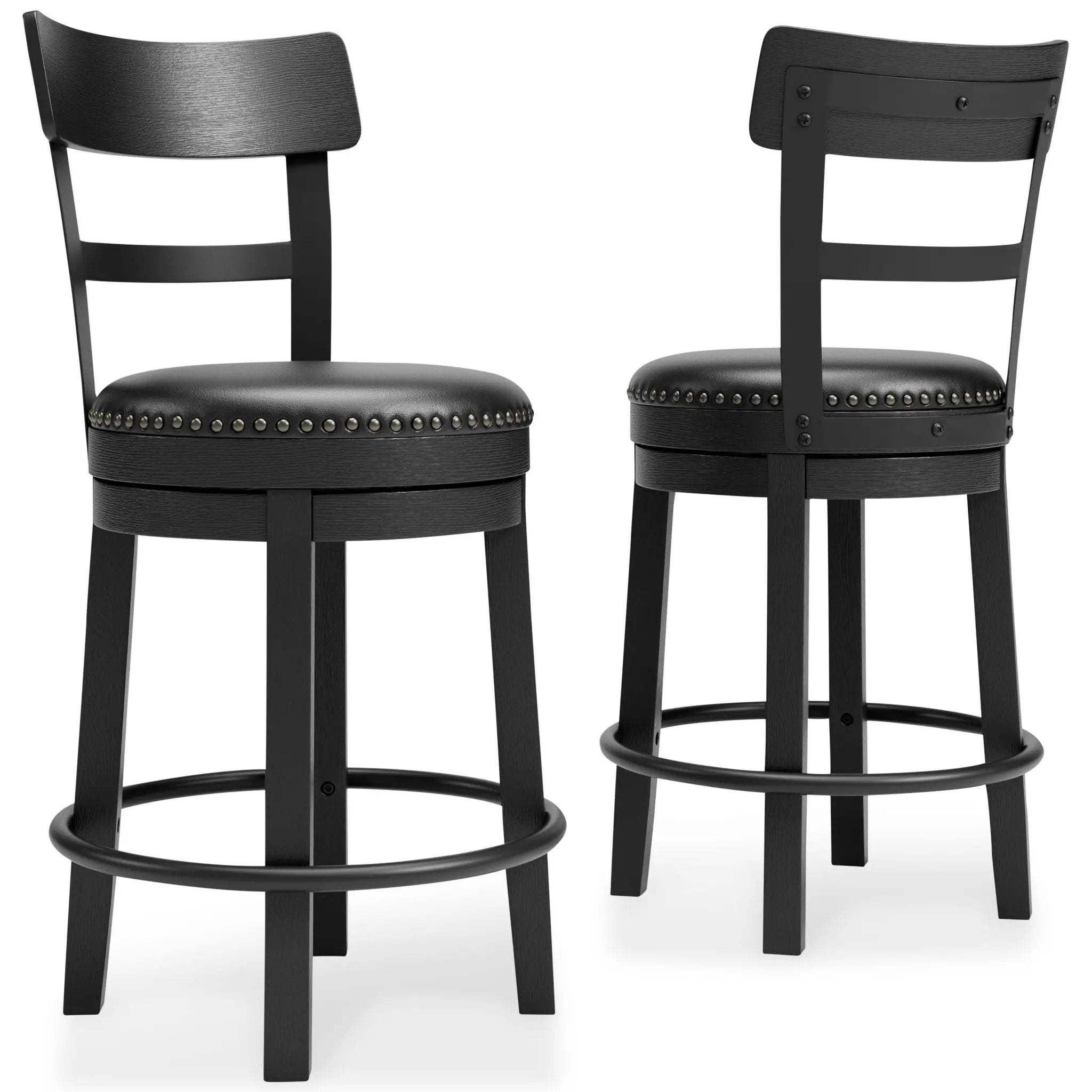 Valebeck - Full Back Swivel Stool by Unique Piece Furniture