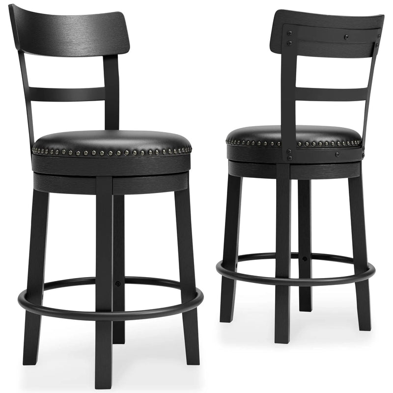 Valebeck - Full Back Swivel Stool by Unique Piece Furniture