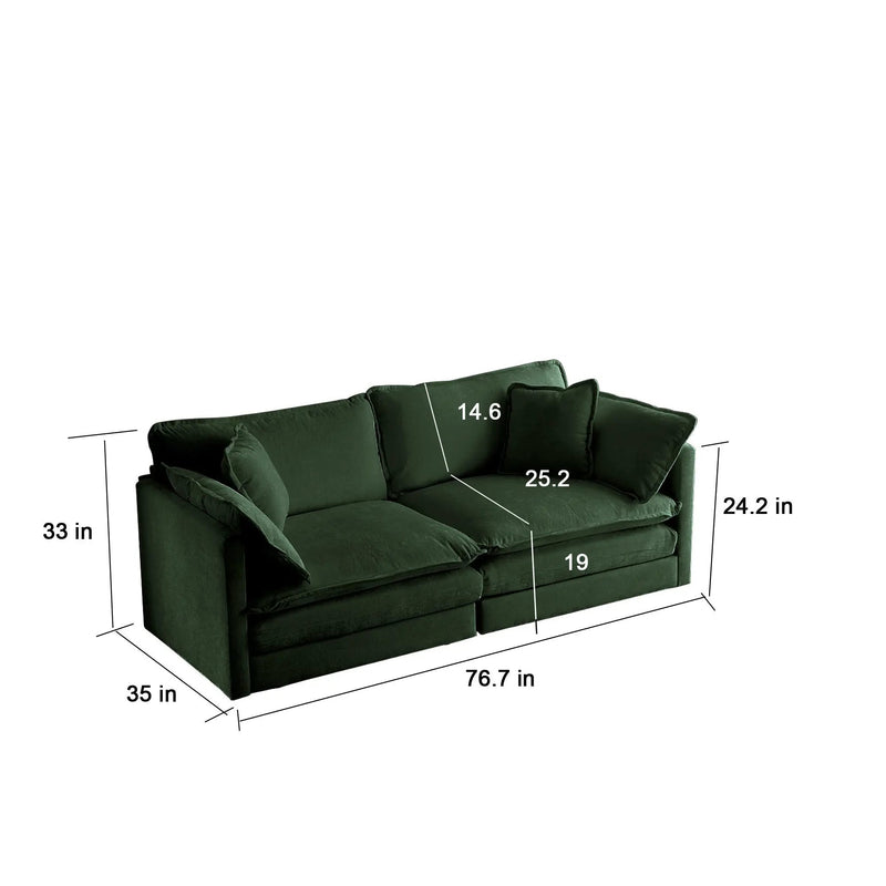 Modern Fabric Loveseat Sofa Couch for Living Room by HouseOfZazla