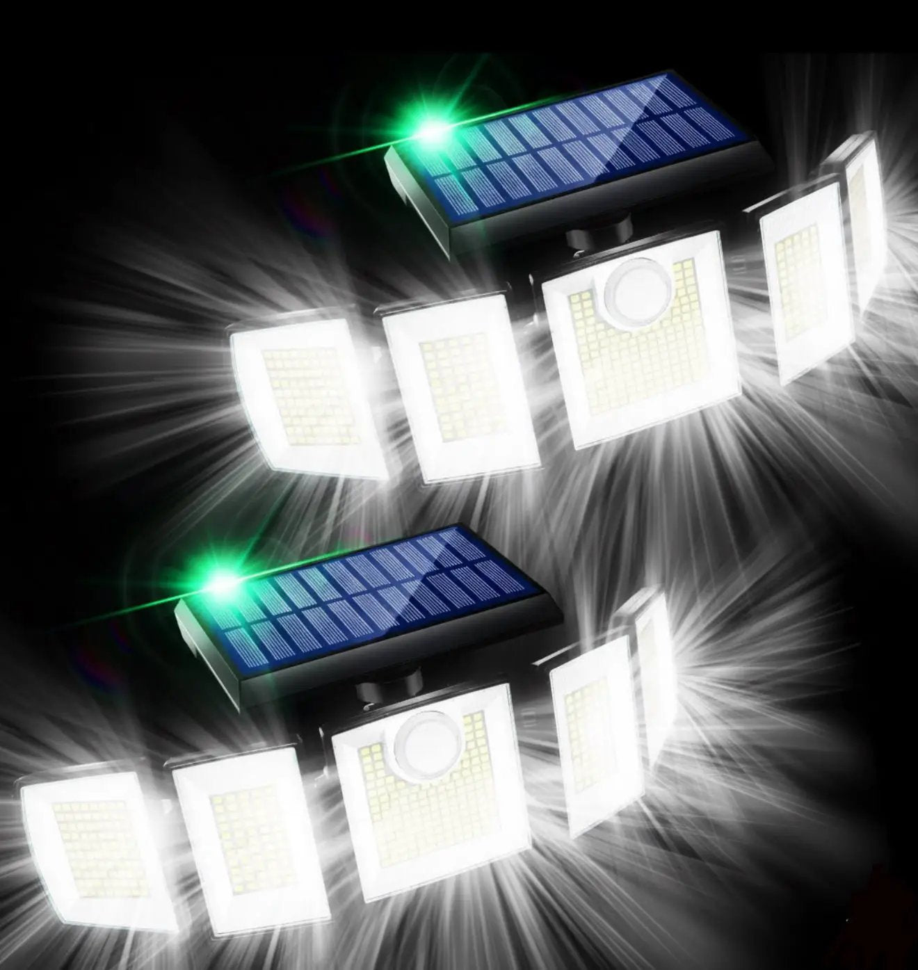 250W Solar Lights Outdoor Waterproof Flood Security Motion Sensor - 496 LEDs 3000 Lumens 360° Illumination- 2Pack by Outdoor Solar Outlet