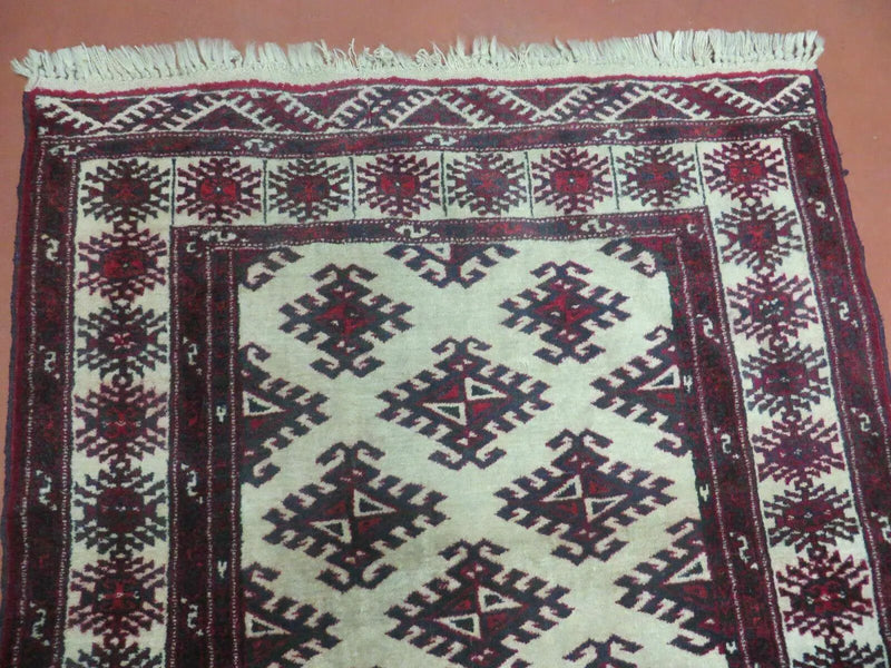 3' X 3' Vintage Handmade Turkoman Bokhara Yamud Wool Rug Nice by Jewel Rugs