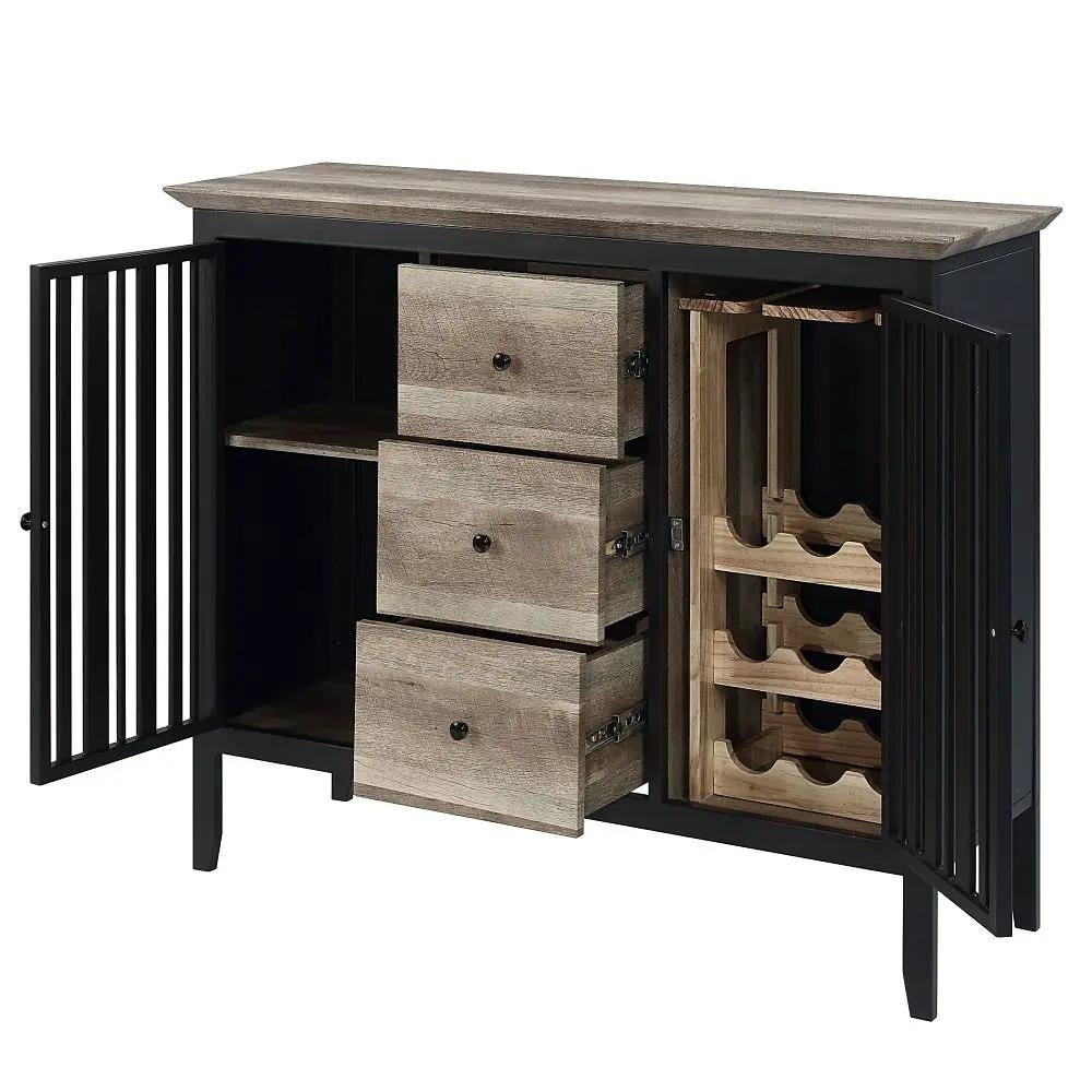 Zudora - Server - Antique Oak & Sandy Black by Unique Piece Furniture