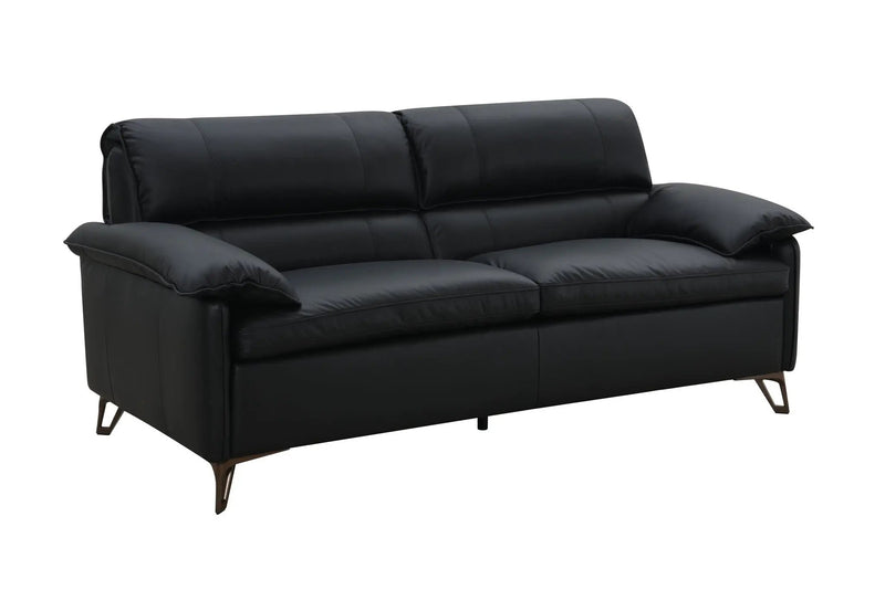 Eilene - Top Grain Leather Loveseat - Black by Unique Piece Furniture
